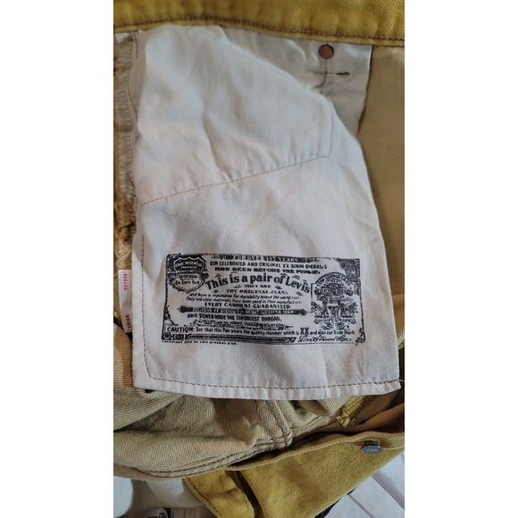 Levi's 501 93Yellow Button Fly Denim Jeans‎ W44 L32 - Picture 11 of 16